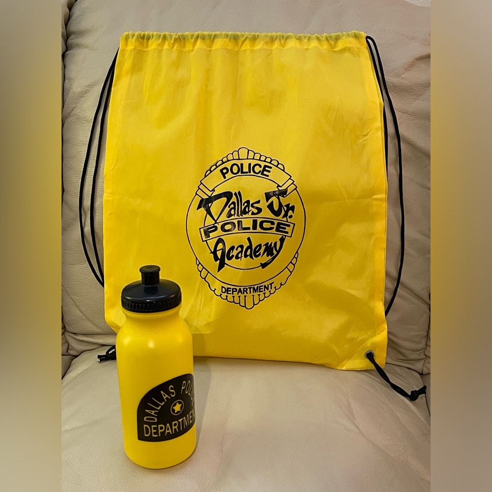 Yellow Backpack String Bag From Dallas Jr. Police Academy